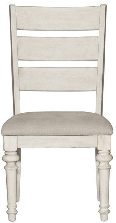 Liberty Furniture Heartland Antique White Ladder Back Side Chair - Set of 2-1
