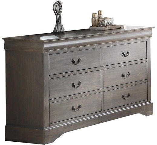 Acme Furniture 25506 Louis Philippe III Chest, Antique Gray New