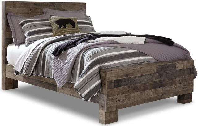 Benchcraft® Derekson Multi Gray Queen Panel Bed