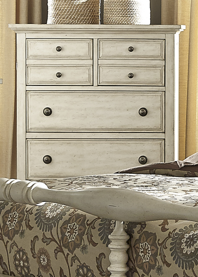 Liberty Furniture High Country Bedroom King Poster Bed, Dresser, Mirror, Chest and Night Stand Collection 2