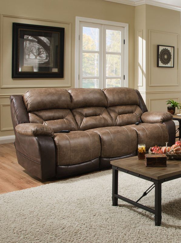 HomeStretch 168 Group Double Reclining Power Sofa-1
