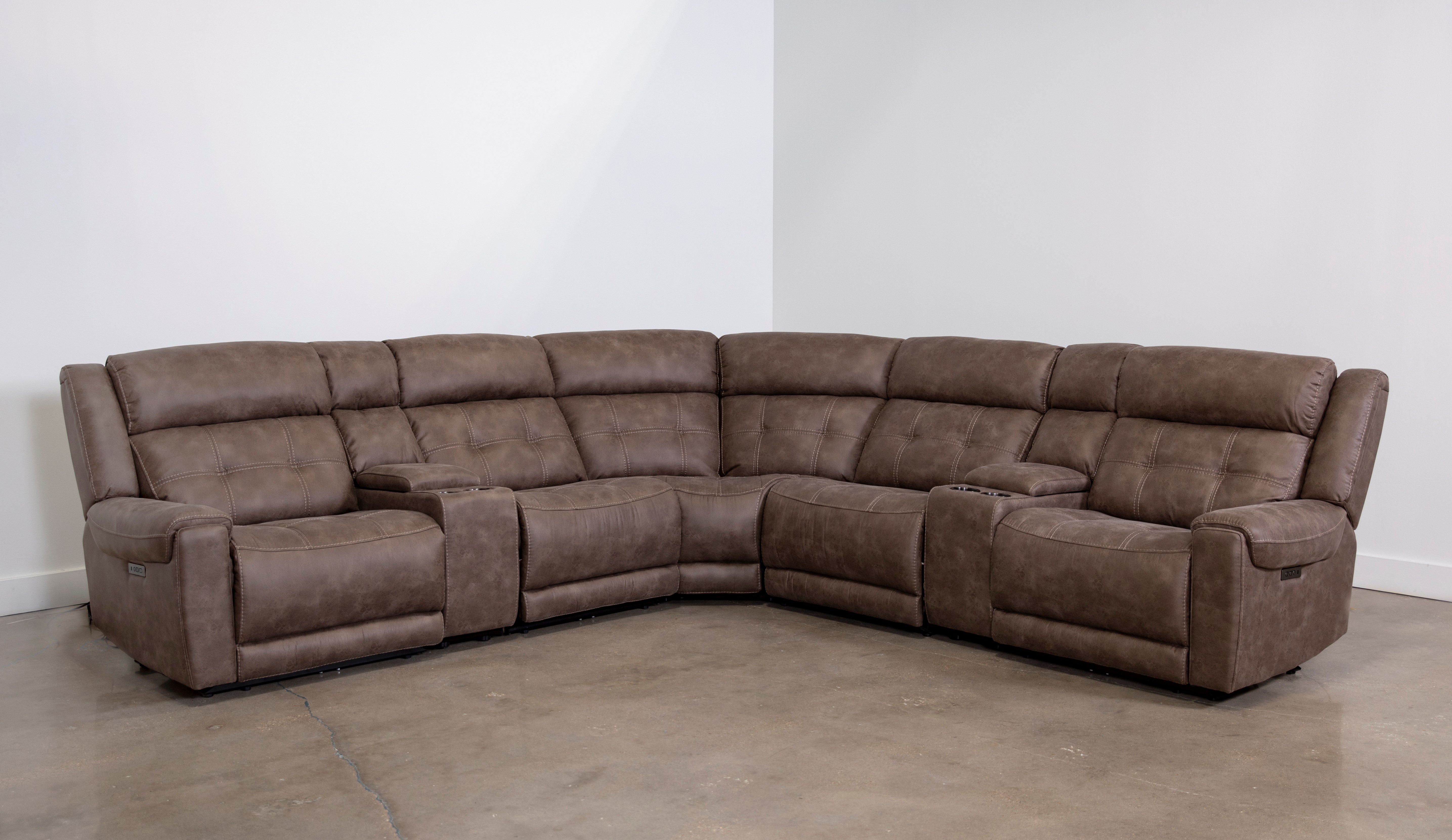 Manwah power online reclining sectional