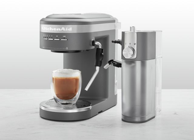 KitchenAid® Matte Charcoal Grey Semi-Automatic Espresso Machine 4
