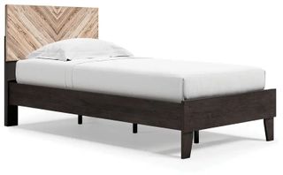 Signature Design by Ashley® Piperton Dark Charcoal Twin Panel Platform Bed
