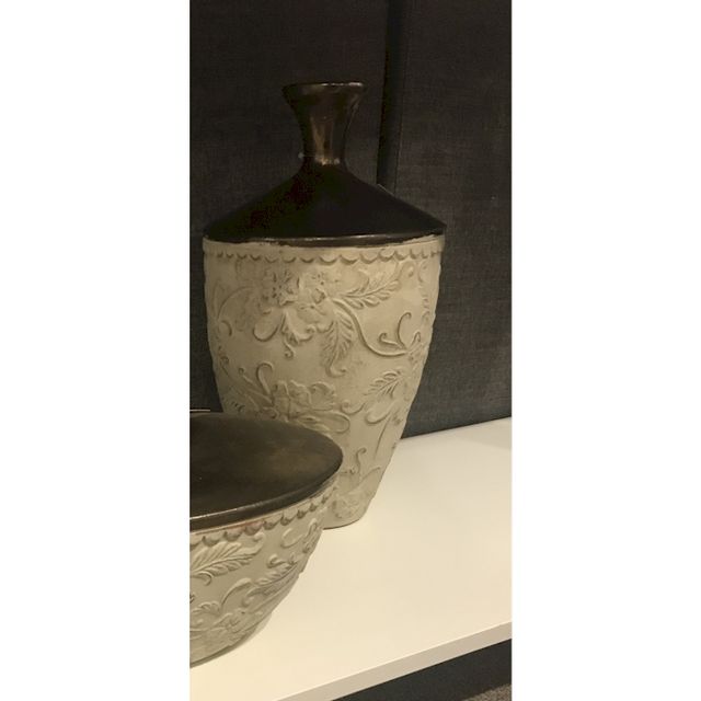 Imax Worldwide Tennison Tall Bronze Top Vase 0