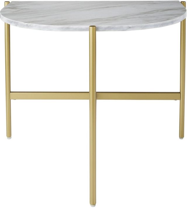 Signature Design by Ashley® Wynora White/Gold Chairside End Table 2