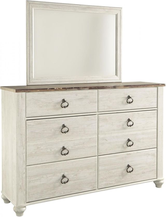 Signature Design by Ashley® Willowton Whitewash Dresser and Mirror-0