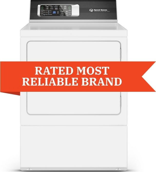 Speed Queen® DR7 7.0 Cu. Ft. White Front Load Electric Dryer, Don's  Appliances