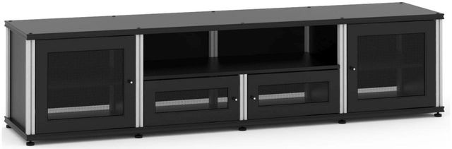 Salamander Designs® Synergy Model 245 AV Cabinet-Black/Aluminum