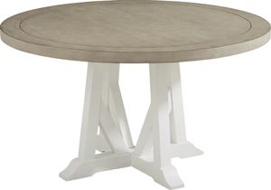 Hilton Head Round Dining Table with White Base