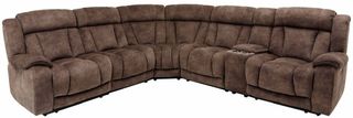 Parker House® Titus 6-Piece Hudson Brown Reclining Sectional Sofa Set