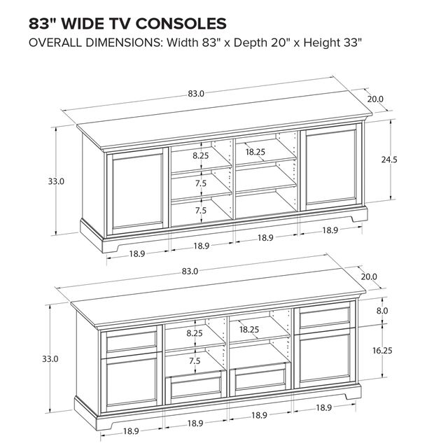 Howard Miller® Custom Home 83" TV Consoles 1