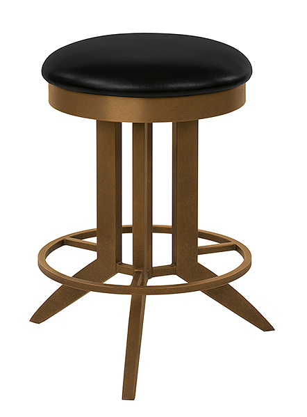 Wesley Allen Bolton Copper Bisque/Cantina Black Bonded Leather 26" Counter Height Stool 0