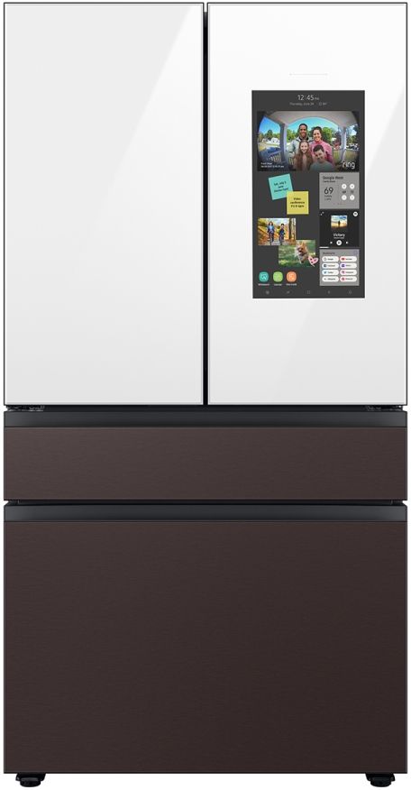 Samsung Bespoke 18" White Glass French Door Refrigerator Top Panel-2