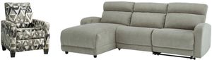 Signature Design by Ashley® Colleyville 4-Piece Stone Reclining Living Room Set