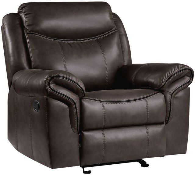Homelegance® Aram Gilder Dark Brown Reclining Chair