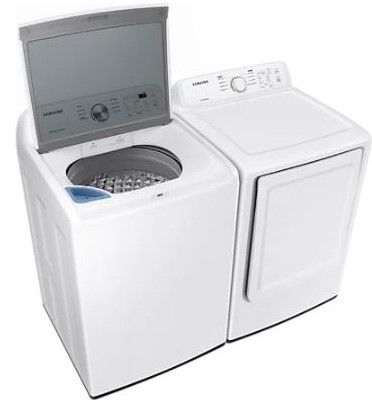 Samsung® White Top Load Laundry Pair 4