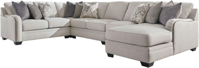 Benchcraft® Dellara 5-Piece Chalk Sectional with Chaise 0