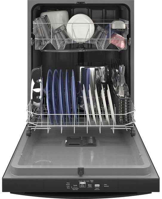 GE® 24" Black Built-In Dishwasher-2