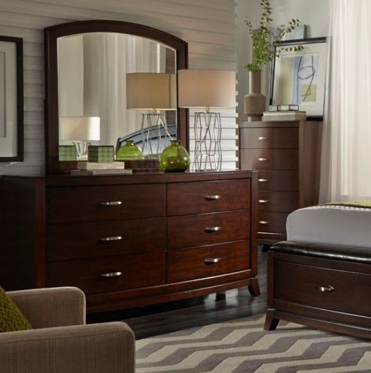 Liberty Furniture Avalon Dark Truffle Dresser & Mirror 6