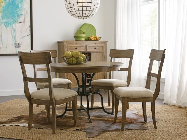 Kincaid® The Nook - Brushed Oak 44" Round Dining Table with Wood Base 1