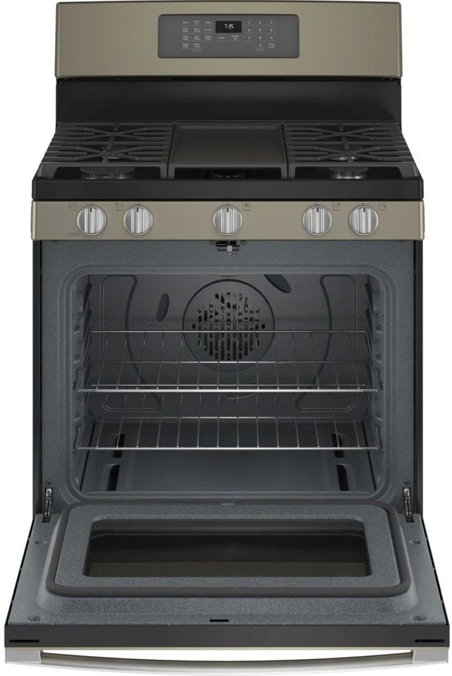 GE® 30" Slate Free Standing Gas Convection Range-1