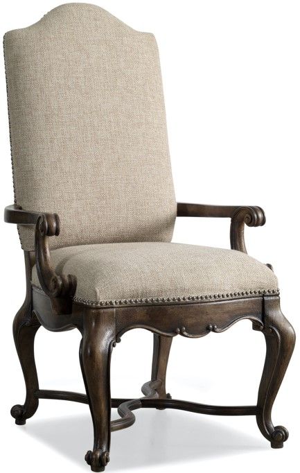 Hooker® Furniture Rhapsody 2-Piece Beige/Reclaimed Natural Dining Arm Chair Set 1
