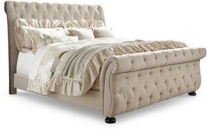 Signature Design by Ashley® Willenburg Linen Queen Upholstered Sleigh Bed