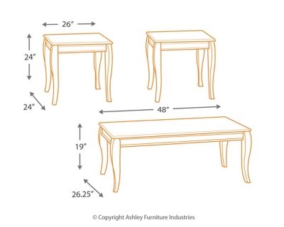 Signature Design by Ashley® Mattie 3 Piece Reddish Brown Occasional Table Set 3