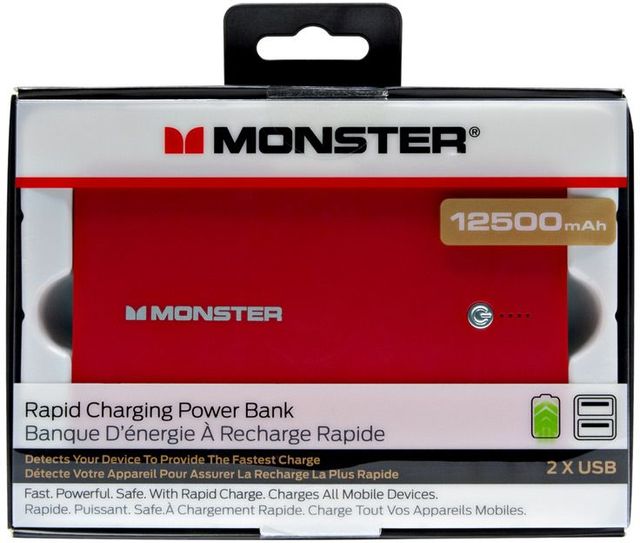 Monster® 12250mAh Power Bank-Red 3