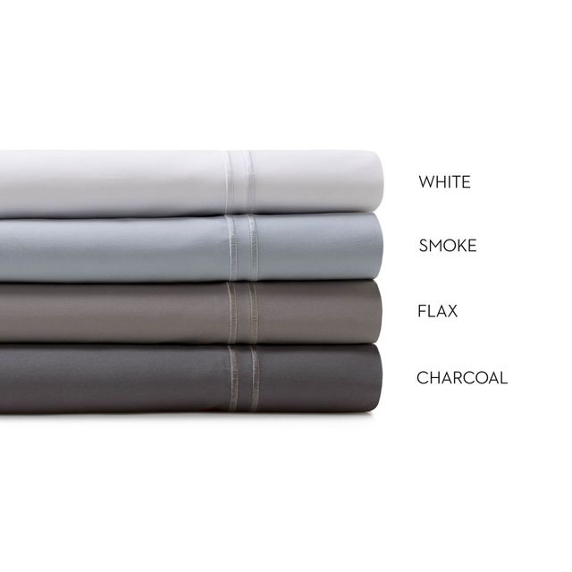 Malouf® Woven™ Supima® Premium Cotton White Twin Sheet Set 3