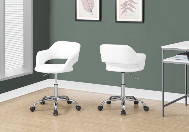 Monarch Specialties Inc. White Hydraulic Lift Base Office Chair 1