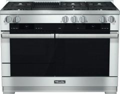 Miele 47.94" Clean Touch Steel Free Standing Dual Fuel Range