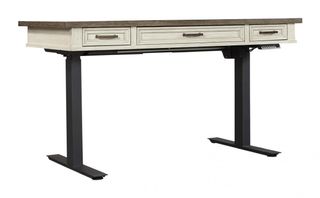 Aspenhome® Caraway Aged Ivory 60" Lift Desk Top and Base