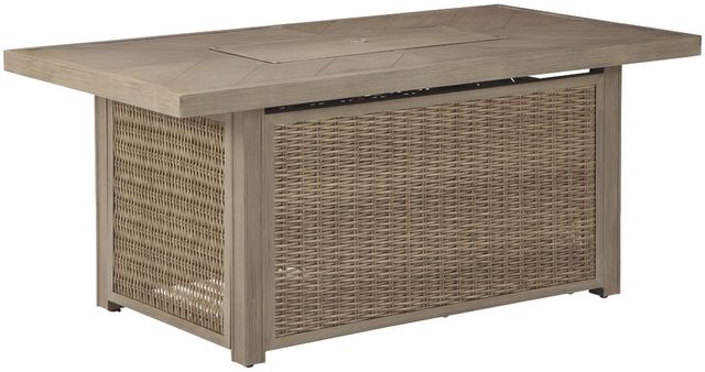 Signature Design by Ashley® Beachcroft Beige Rectangular Fire Pit Table