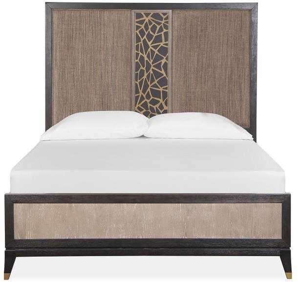 Magnussen Home® Ryker Coventry Gray/Nocturn Black Upholstered Panel Bed ...