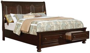 Furniture of America® Castor Brown Cherry Eastern King Bed