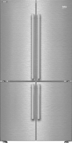 Beko 36 in. 20.9 Cu. Ft. Fingerprint Free Stainless Steel French 4-Door Refrigerator