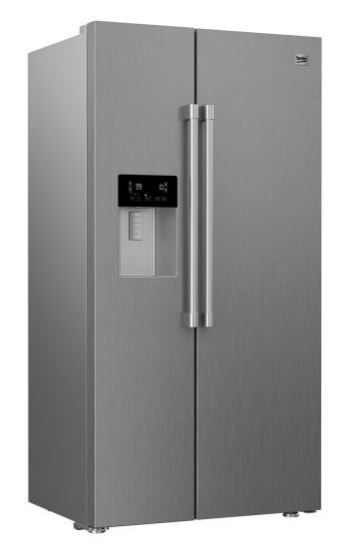 Beko 19.3 Cu. Ft. Counter Depth Side By Side Refrigerator-Fingerprint Free Stainless Steel 1