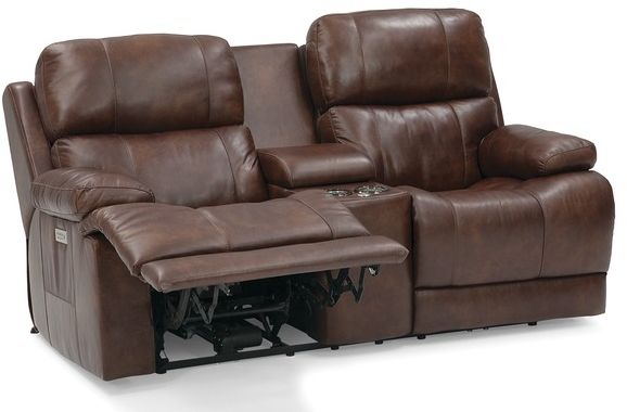 Palliser® Furniture Kenaston Brown Power Reclining Loveseat with Power Headrest and Lumbar-1