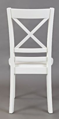 Jofran Inc. Simplicity White “X” Back Dining Room and Kitchen Side Chair-1