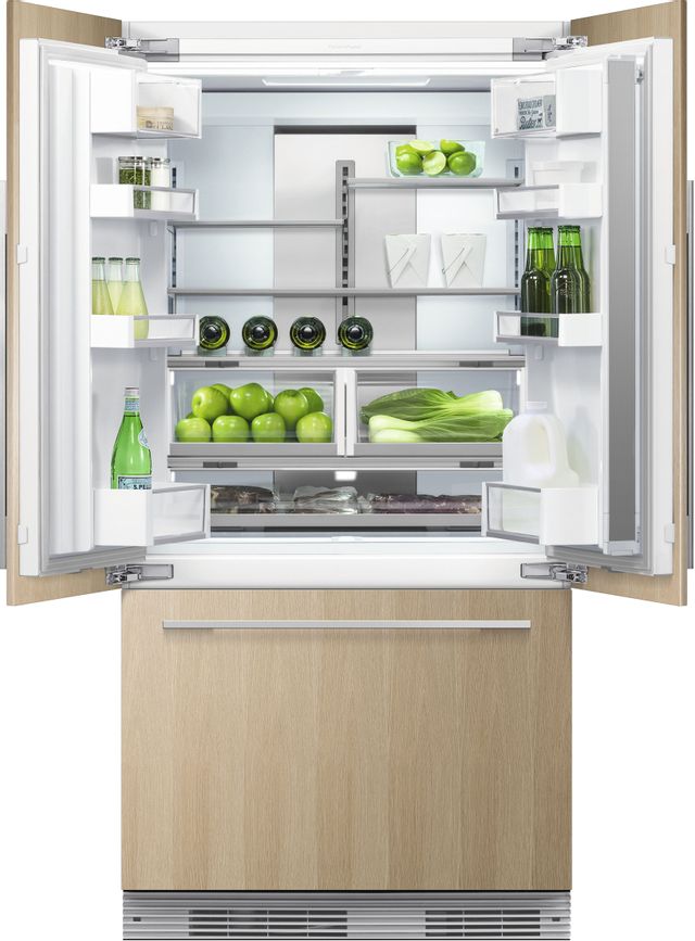 Fisher & Paykel 4pc Smart Appliance Package - 16.8 cu.ft. Panel-Ready Counter-Depth French Door Fridge and Professional Gas Slide-In Range-2