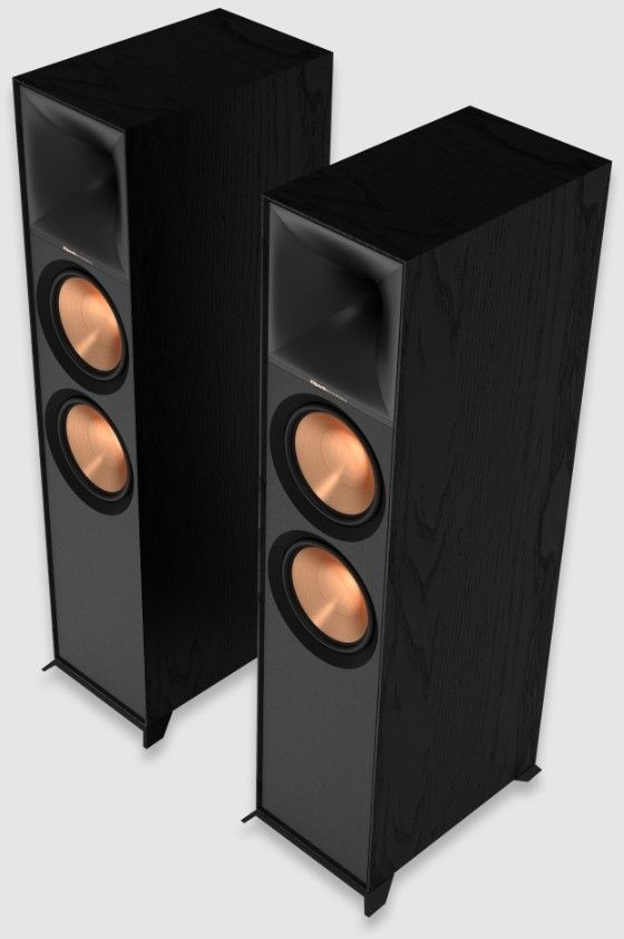 Klipsch® Reference 8" Black Textured Wood Grain Vinyl Floor Standing Speaker 6