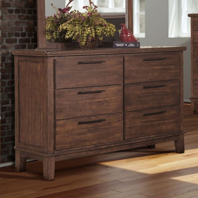 New Classic® Home Furnishings Cagney 4-Piece Chestnut Queen Bedroom Set with Nightstand-4