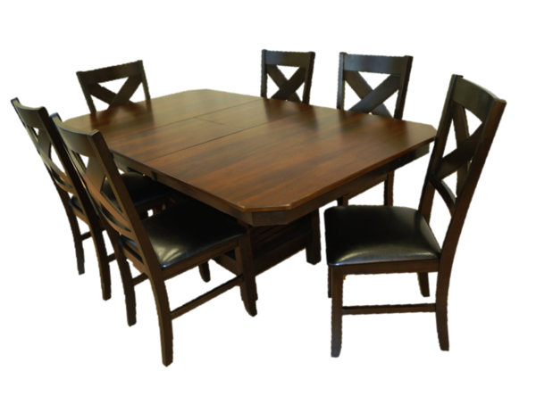 Allwood Furniture Group #112 7 Piece Two Tone  Dining Set