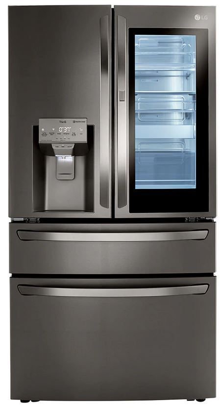 LG 29.5 Cu. Ft. PrintProof™ Black Stainless Steel Smart Wi-Fi Enabled InstaView™ Door-In-Door® French Door Refrigerator-1