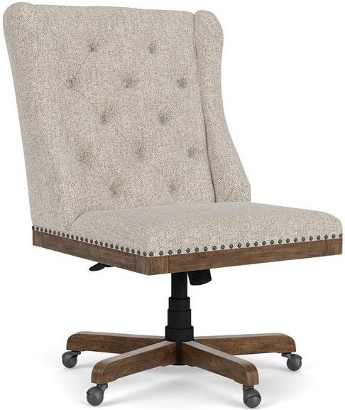 Kinsley Swivel Upholstered Desk Chair Gray - Steve Silver Co.