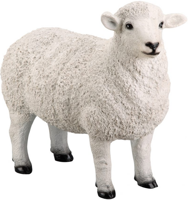 Moe's Home Collection White Dolly Sheep Statue 0
