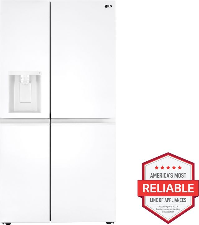 LG 27.2 Cu. Ft. Smooth White Side-by-Side Refrigerator-1
