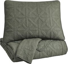 Signature Design by Ashley® Guslea Dark Olive Green King Coverlet Set